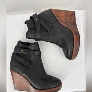 Rag & Bone Emery Leather Indie Platform Wedge Boots Size 9